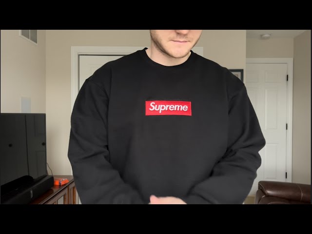 Supreme Box Logo Crewneck 'Blue' | Men's Size Medium