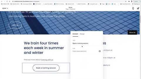 Editing a page on Squarespace | Edit text Adding button text and links
