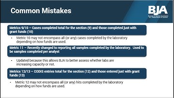 BJA DNA Capacity Enhancement for Backlog Reduction Performance Reporting