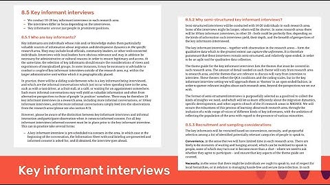 Training video: Key informant interviews