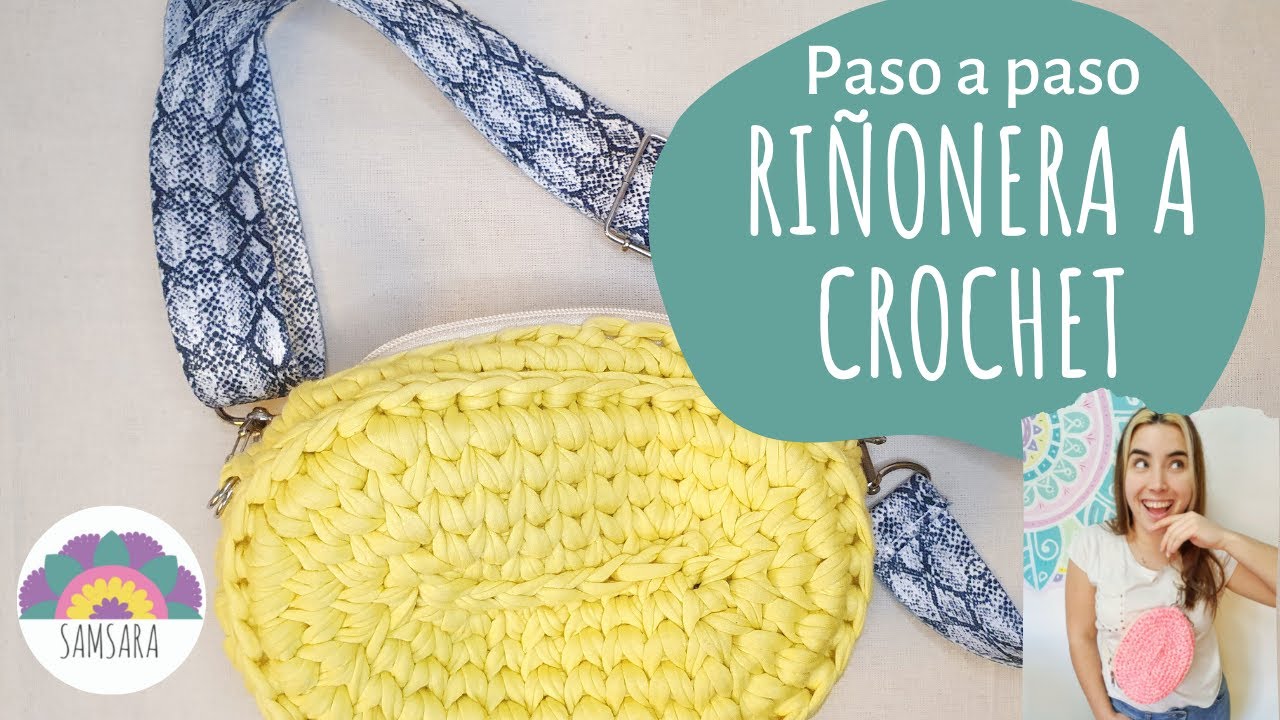 riñonera tejida a crochet bolso a crochet paso a paso - YouTube