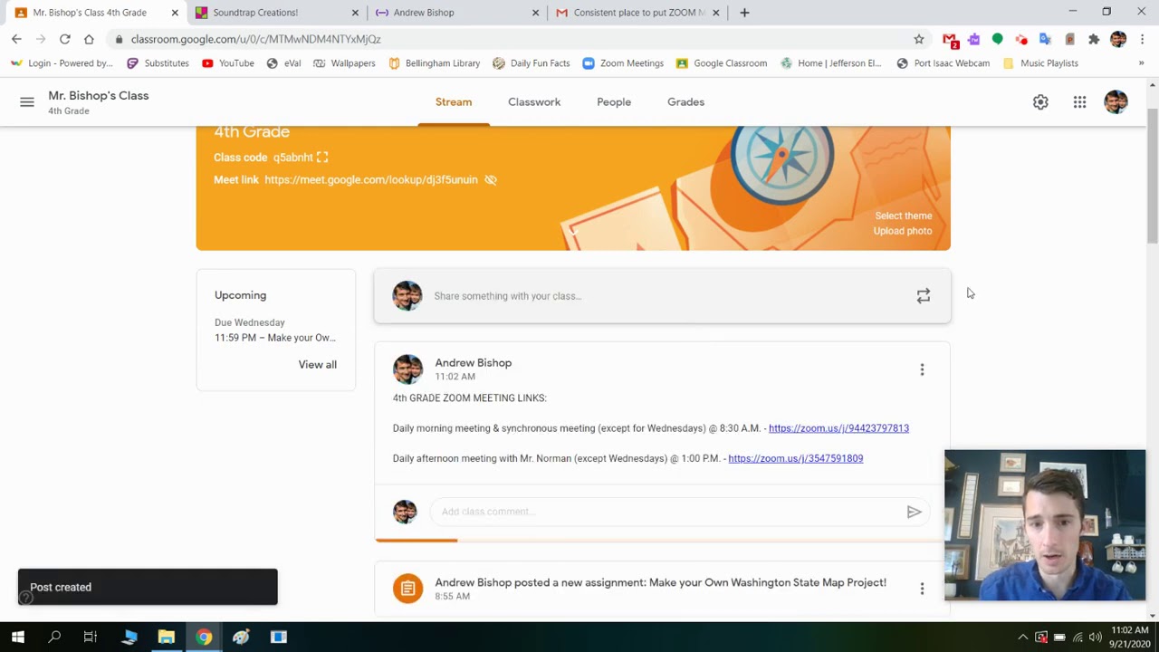 How to Post Zoom Links in Google Classroom YouTube