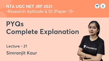 PYQs Complete Explanation | Research Aptitude | NTA UGC NET JRF 2021 | by Simranjit Kaur