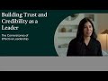 Building Trust and Credibility as a Leader