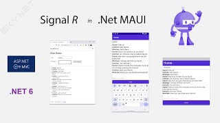 SignalR with .Net MAUI | Basic Chat App | Android App | Windows App screenshot 2