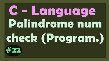 Check Palindrome Number | C tutorial | C language in hindi | C programme how to check Palindrome num