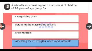 NISHTHA 3.0 FLN MODULE 10/School Leadership for Foundational Literacy and Numeracy/ QUIZE Answers