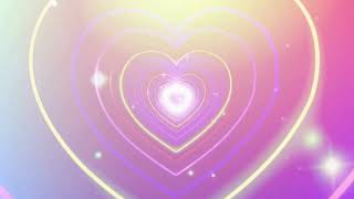 Neon Lights  Heart Tunnel💜Purple Heart Background | Neon Heart Animation  I Loop 3 Hours I Lovlet