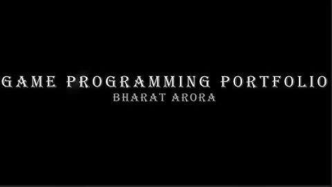 Game Programming Portfolio