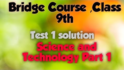 Bridge Course ,Class9th Test:1 Solution