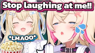 Fuwawa can't stop laughing at Mococo's gaming skills