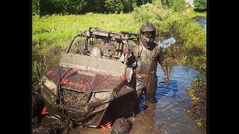 Polaris Ranger on tracks, RZR and Can Am Commanders in some serious mud! PowerModz!