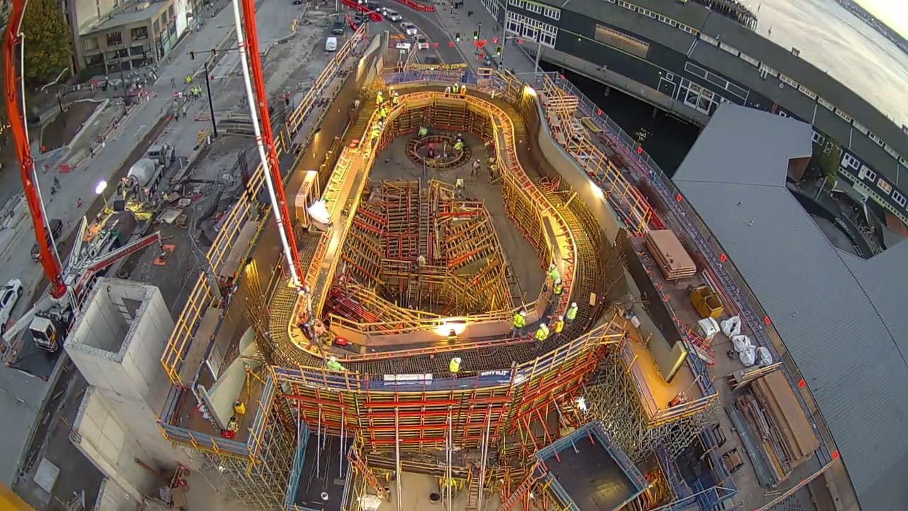 Seattle Aquarium Main Ecosystem Exhibit Concrete Pour