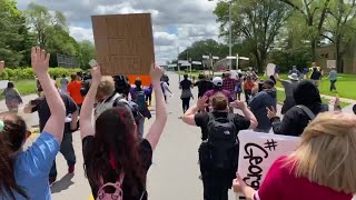 Kalamazoo protesters march, chant 'Hands up, don't shoot'