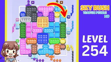 Sky Rush Traffic Puzzle Level 254 Solution Walkthrough