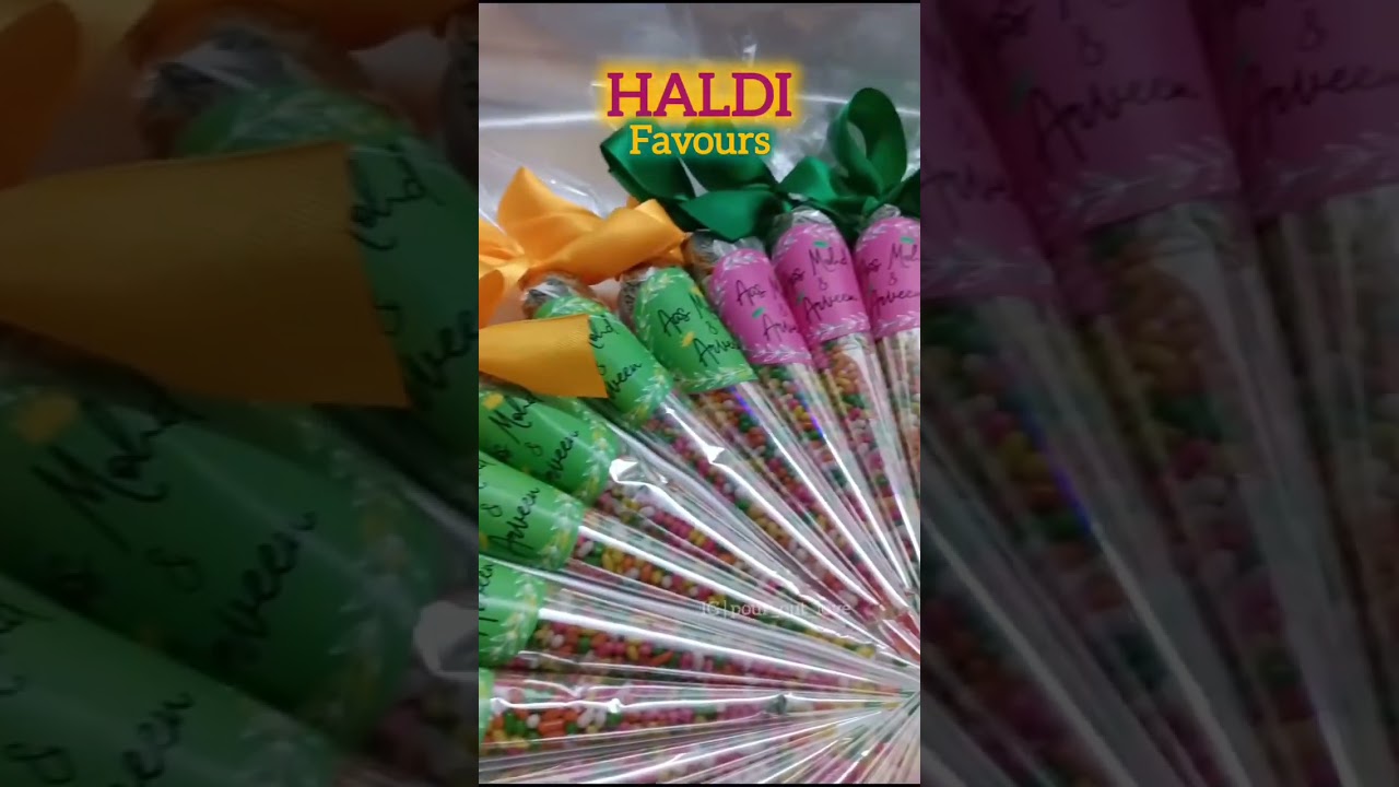 Haldi Favour | wedding | cones | 