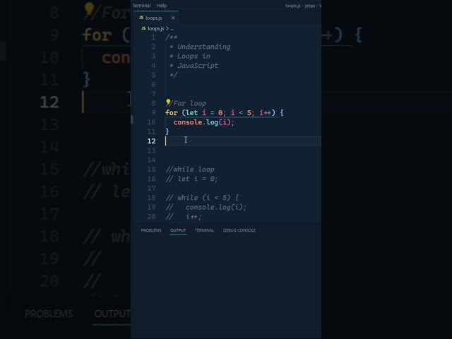 JavaScript Pointers:  Understanding Loops in JavaScript - For Loop | Part 1 #shorts class=