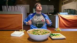 A PHO CHALLENGE SO BIG LOCALS ARE TOO SCARED TO TRY!
Im at Cores Lounge in Appleton, Wisconsin.Β Here Im facing off against an undefeated pho challenge!Β This giant bowl of pho includes 2lbs of noodles, 1lb of meat & 2 quarts of savory broth!Β Β
If I can take it down in under 45Β minutes, Ill get the meal free, $40 cash, and my photo up on their wall of fame as a Pho-King winner.Β Β
If I fail, I become a Pho-King loser andΒ must pay $60, and my pictureΒ will go up on their Wall of Shame.
*******
About me: Im Magic Mitch, The Food Adventurer! Each meal is an adventure!
While embarking on these epic eats, I give fun and entertaining commentary, such as my thoughts on the food, how Im feeling during the challenge, and stories take place during trips! Regardless of outcome I give my honest thoughts on these adventure, while keeping the good vibes for these fun times!
* * * Affiliates * * *
π₯ Film Equipment & Supplements I use (Amazon Store) - https://linktw.in/xAbHBP
πΆ Music I use in my videos (Epidemic Sound, 30 day free trial): https://share.epidemicsound.com/dt8hzy
Disclaimer: Some of these links are affiliate links where Ill earn a small commission if you make a purchase at no additional cost to you. A PHO CHALLENGE SO BIG LOCALS ARE TOO SCARED TO TRY!