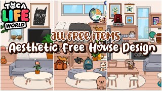 Aesthetic Free House Design Idea ?? ALL FREE ITEMS ? Toca boca house design