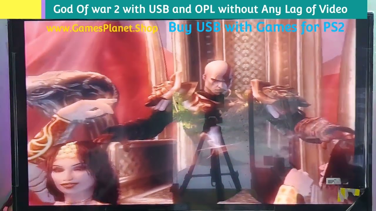 God Of War 2 Via USB on Ps2 without Lag & Choppy sound No cinematic Lag Proof. only on @GamesPlanet
