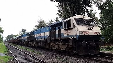 UBL Twins WDG-4 with Freight Train running without Caboose(Guard Coach)
