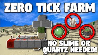 Zero-Tick Farm Without Using Any Slime or Quartz (0-Tick With No Sticky Pistons!)(Java 1.13 - 1.15+)