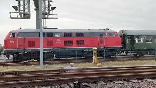 TFT 218 003-2 & LR 219 001-5 rangieren beim Bahnhofsfest in Bremervörde 01.10.2023