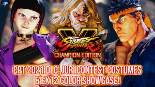 Street Fighter V: CE 6.010 Update | CPT 2021 DLC, Juri Contest Costumes & EX12 Color Showcase! | PS5