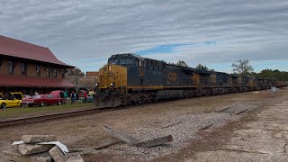 CSX 7224 Leads Huge CSX E759-22 NB Empty Coal Train Thru Hamlet NC During Seaboard Festival 218 Cars