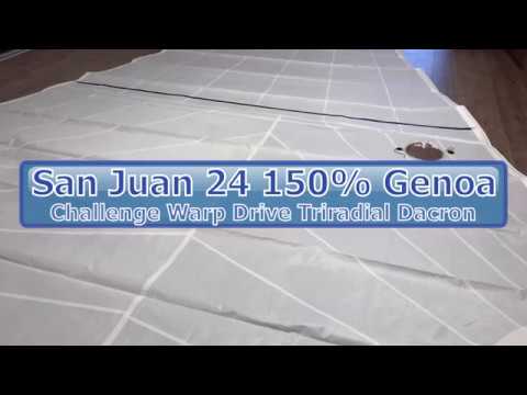 Replacement San Juan 24 150% Genoa - Challenge Sailcloth's Matrix TriRadial Dacron