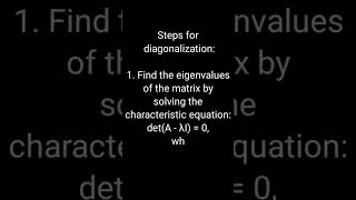 Diagonalization of Matrix #engineeringmathematics #btechmathematics #btech