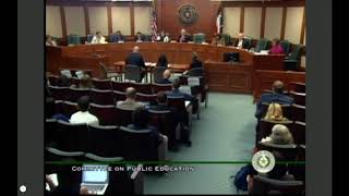 Capt Rick Francis Testimony TX Public Education Update