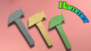 How To Make a Hammer From A4 Paper | Origami Hammer