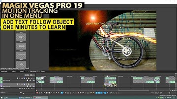 Magix Vegas Pro Motion Tracking text can following the object on video