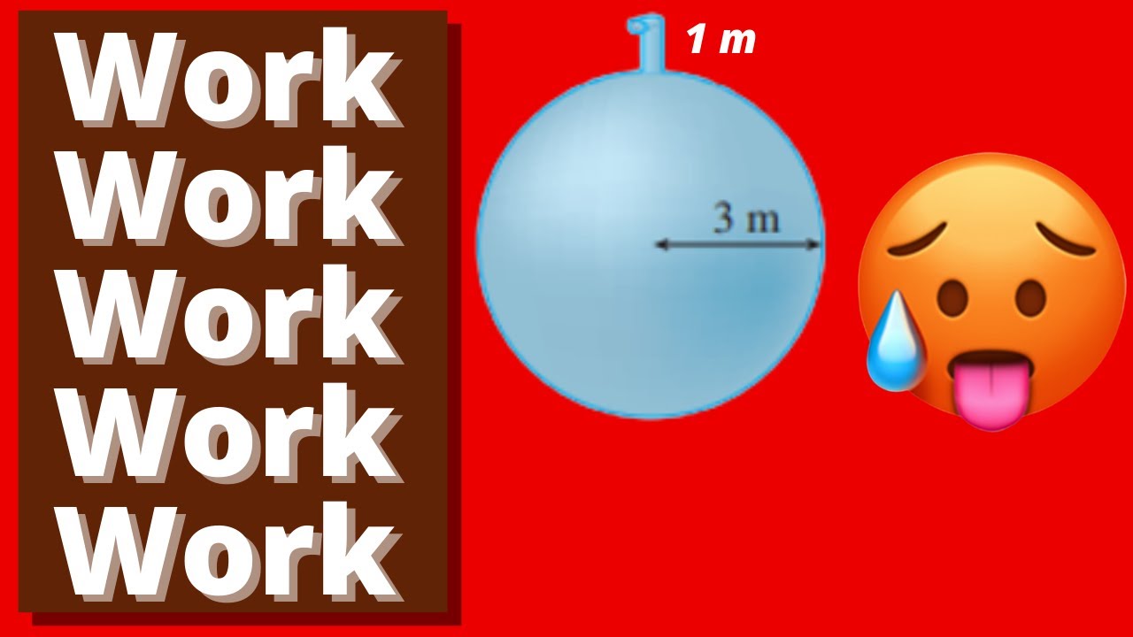 FIND THE WORK REQUIRED TO PUMP THE WATER OUT OF THE TANK