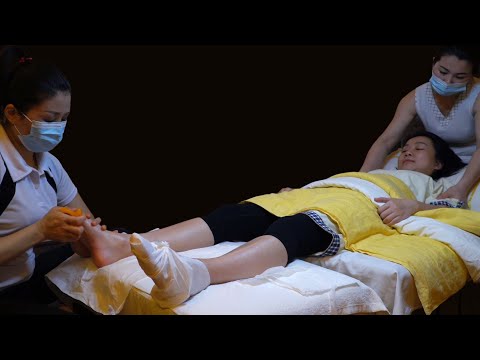 ASMR 강력한 발 마사지 VS 부드러운 두피 마사지