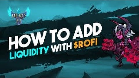 How to Add Liquidity with $ROFI - A step that will allow you to withdraw the entire $ROFI Lock