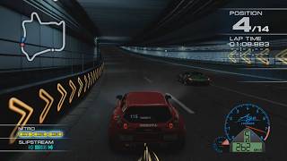 Ridge Racer 7 ARCADE Single Race at Downtown Rave City with Abeille(CATEGORY 4) [Control view]