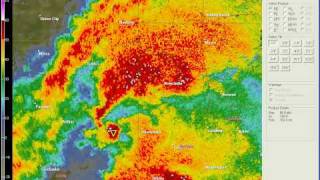 Chickasha to Moore, Oklahoma EF-4 Tornado - Base Reflectivity Loop