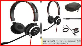 Jabra Evolve 40 Pro Headset Boost Productivity with Clear Sound and Comfort