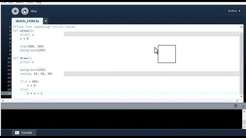 Processing with Python: Setup & Draw Loops