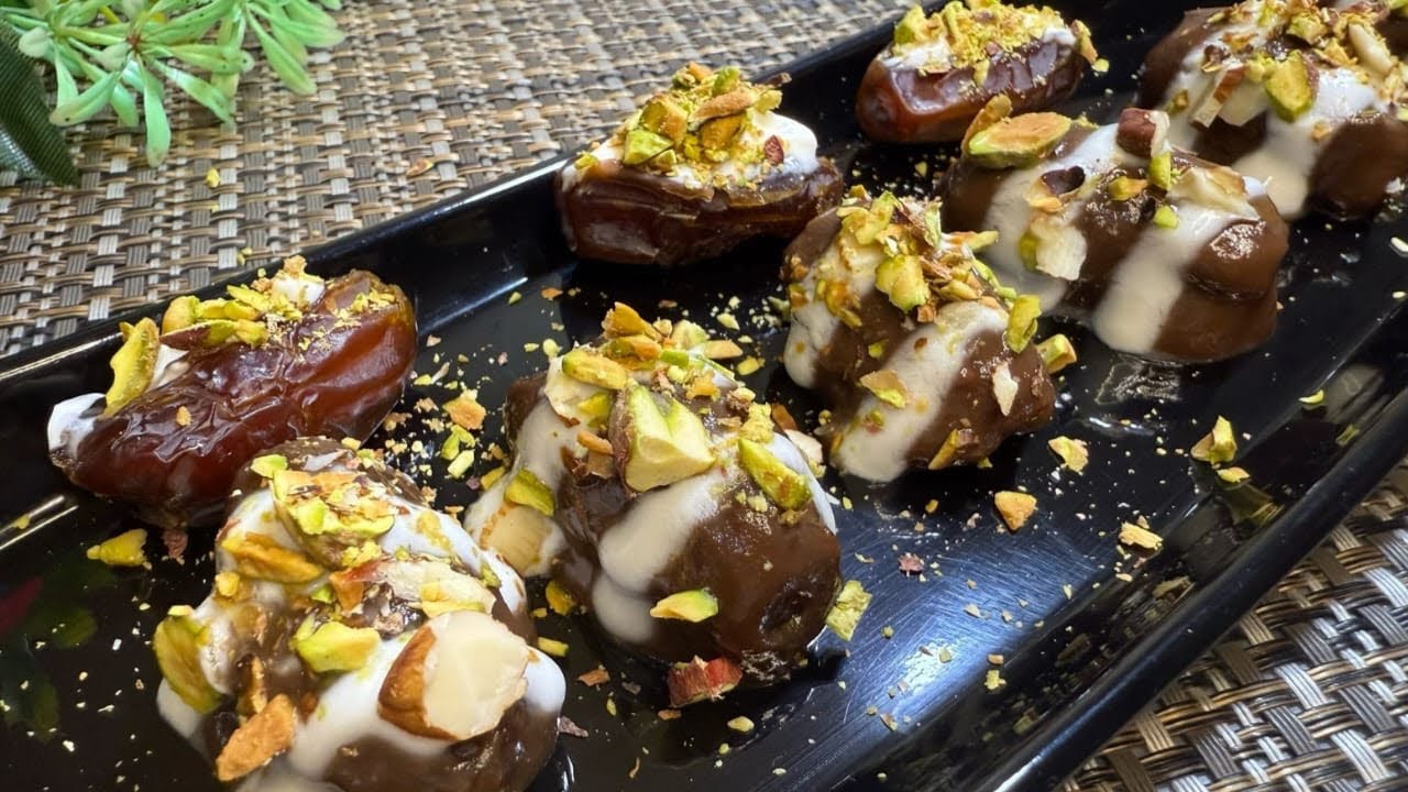Special chocolate covered stuffed Dates . Ramadan special Recipe by ...