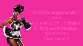 Nicki Minaj - Catch Me Lyrics Video