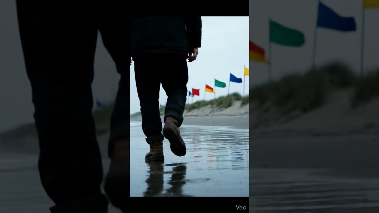 Man Walking On beach satisfying Sound