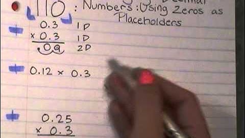 Math 110: Multiplying Decimal Numbers: Using Zeros as Placeholders
