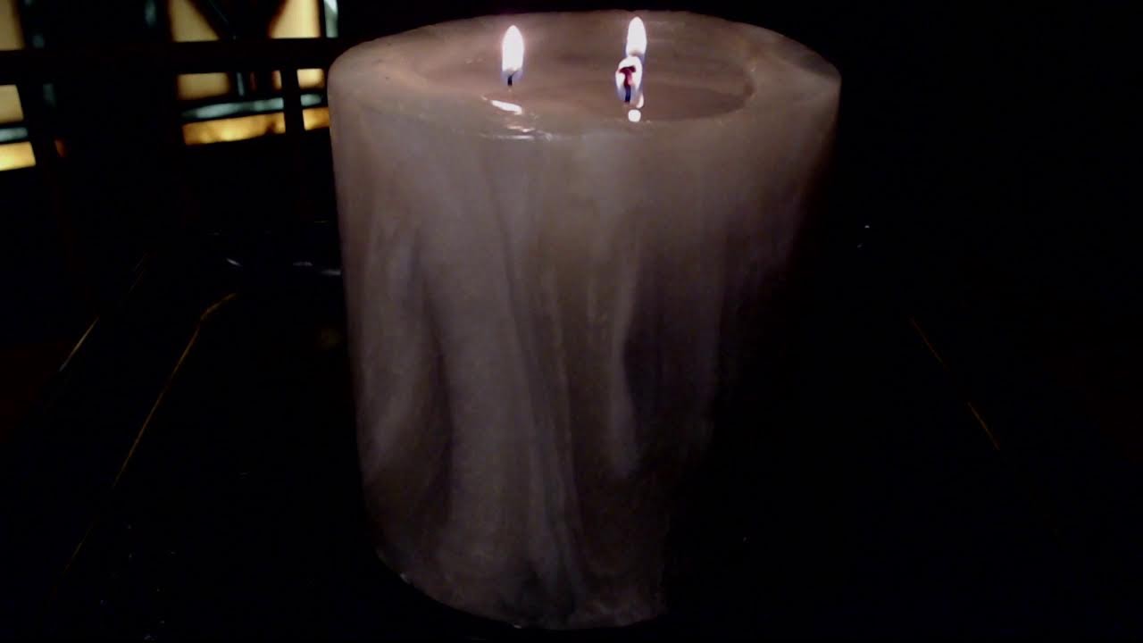 Random Candle Burning - Lusions Marble Pillar