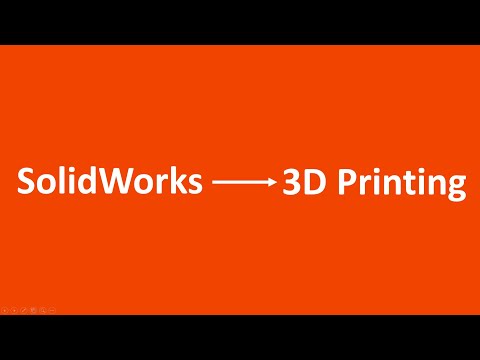 How to convert SolidWorks file to STL file format for 3D Print