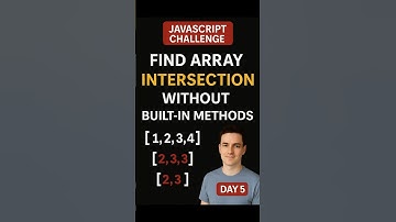 🔥 JavaScript Challenge Day 5: Find Array Intersection WITHOUT Using Built-in Methods!