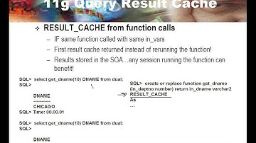 Rev up your Oracle Functions using Result Cache