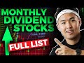 EVERY High Paying Monthly Dividend Stock 2020